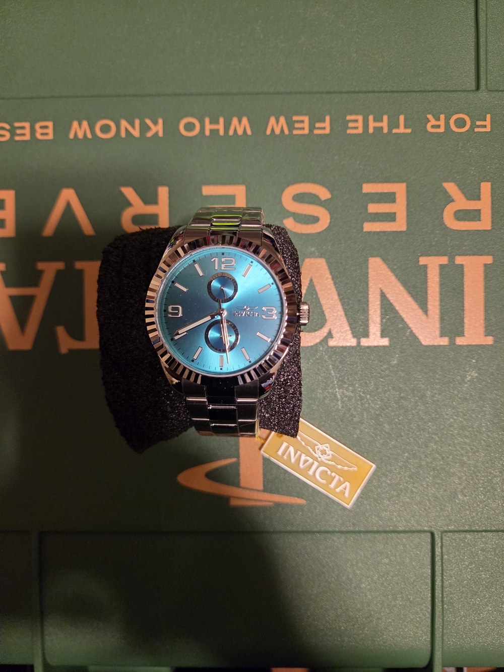 Invicta Men’s Blue Dial Stainless Steel Watch